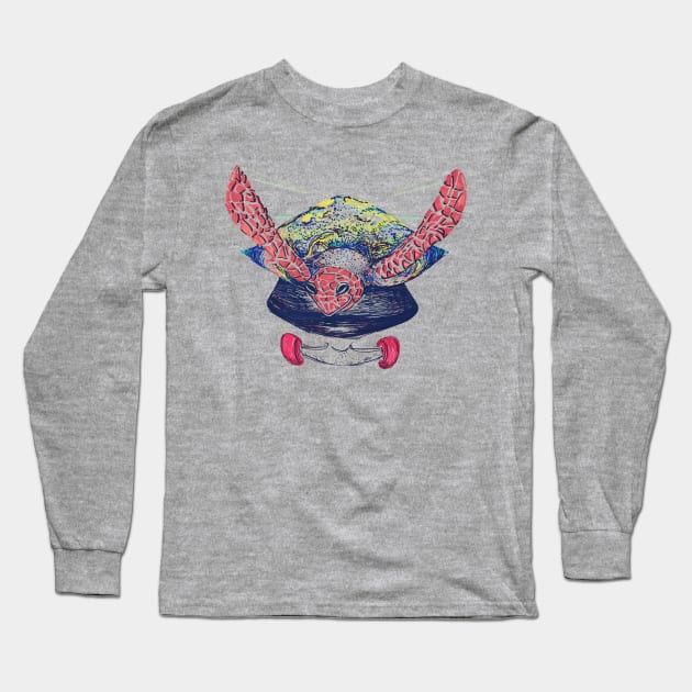 Swifty Turtle Long Sleeve T-Shirt by minniemorrisart